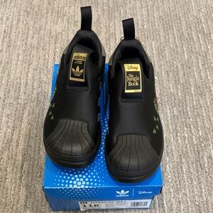 NIB Adidas Kids Disney Jungle Book Superstar 360 Black Sneakers
